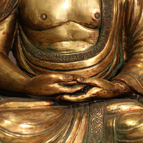 Bronze Shakyamuni Seated Buddha From Tibet - Ca 1910