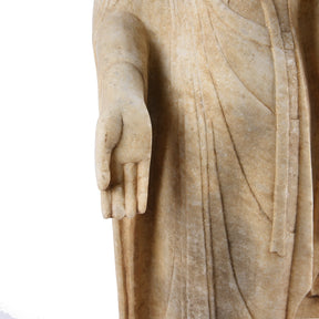 Carved Marble Standing Chinese Buddha Statue