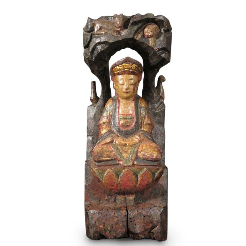 Carved Wooden House God - 18thC