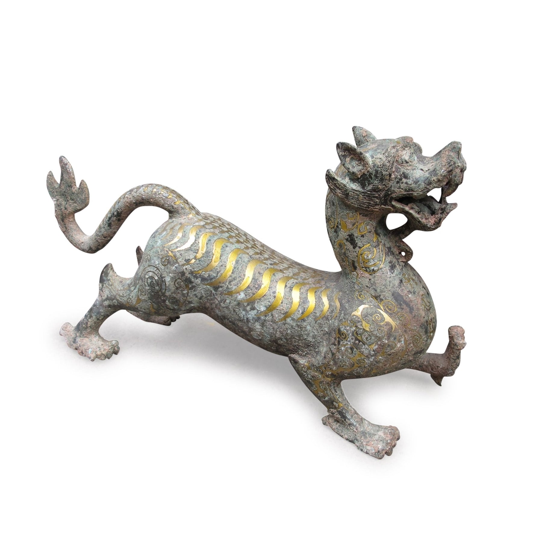 Ding Ware Bronze Dragon Statue