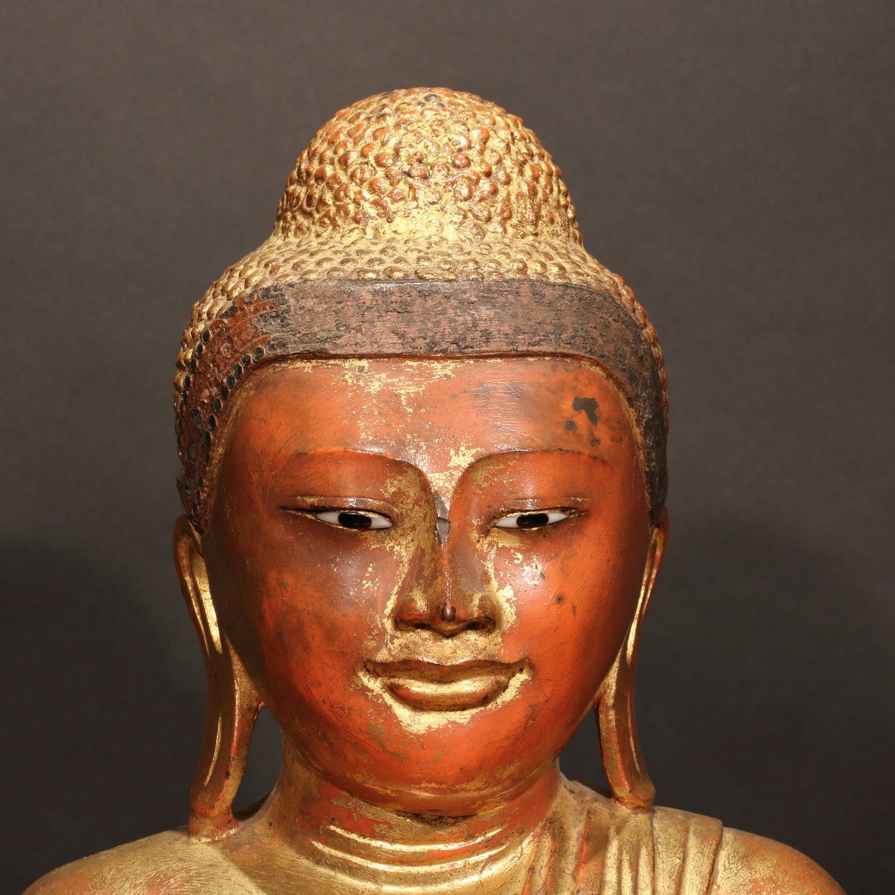 Gilded Bronze Burmese Buddha - 19thC