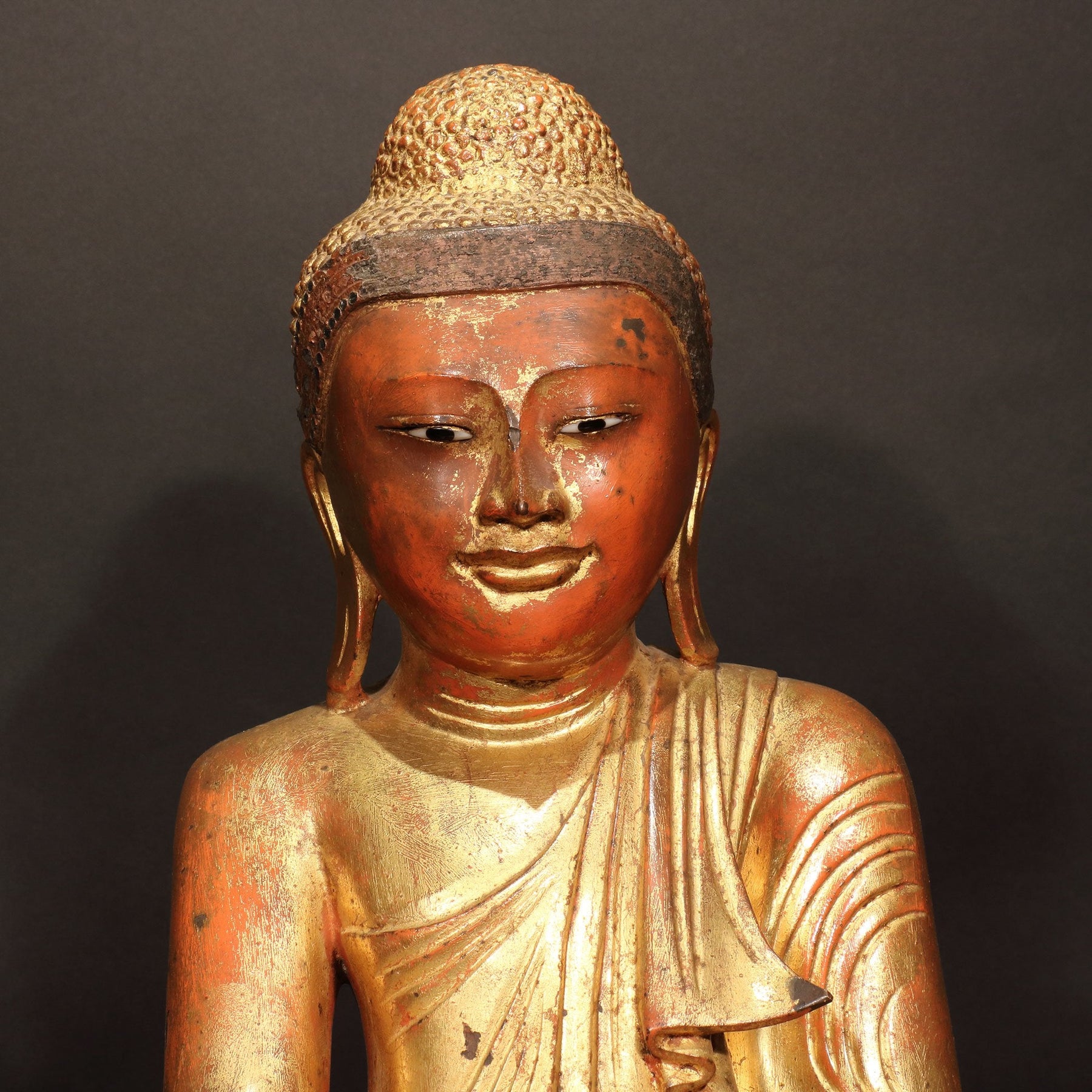 Gilded Bronze Burmese Buddha - 19thC