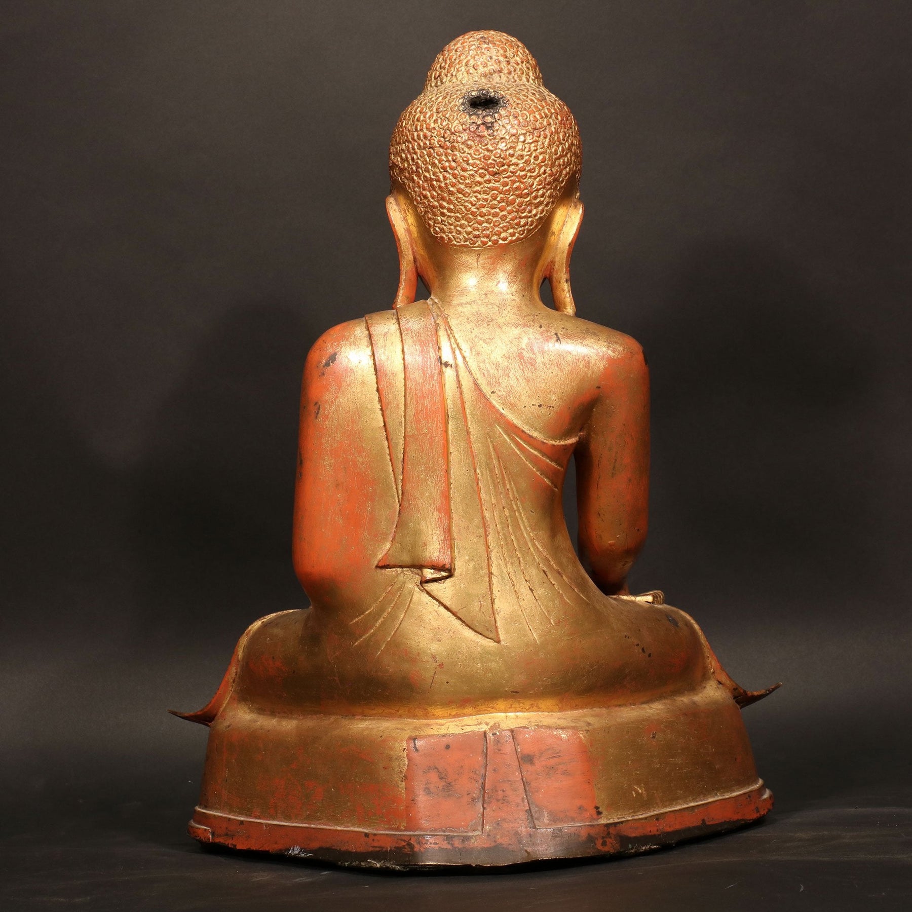 Gilded Bronze Burmese Buddha - 19thC