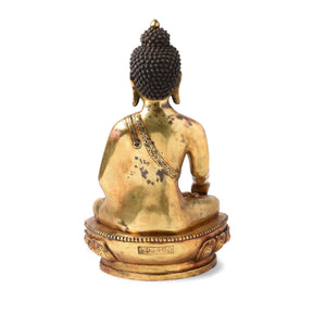 Gilt Bronze Sitting Buddha Statue - Varada Mudra Pose