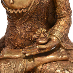 Gilt Bronze Sitting Buddha Statue - Varada Mudra Pose