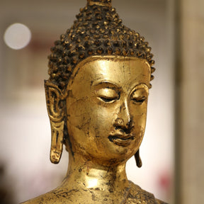Gilt Thai Standing Buddha - Early 20thC