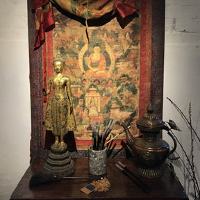 Gilt Thai Standing Buddha - Early 20thC