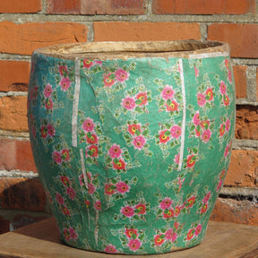 Papier Mache Bin From Shanxi - Ca 70 Yrs Old