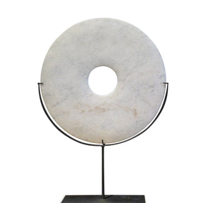 Polished Marble Bi on Iron Stand