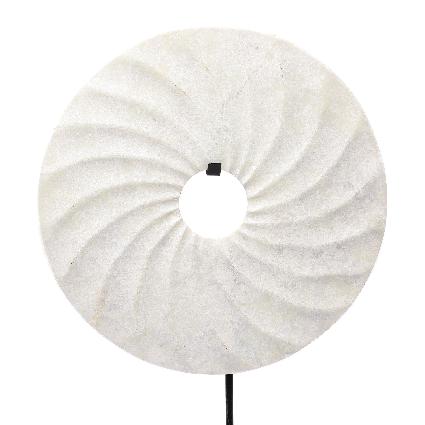 Polished Marble Bi on Iron Stand