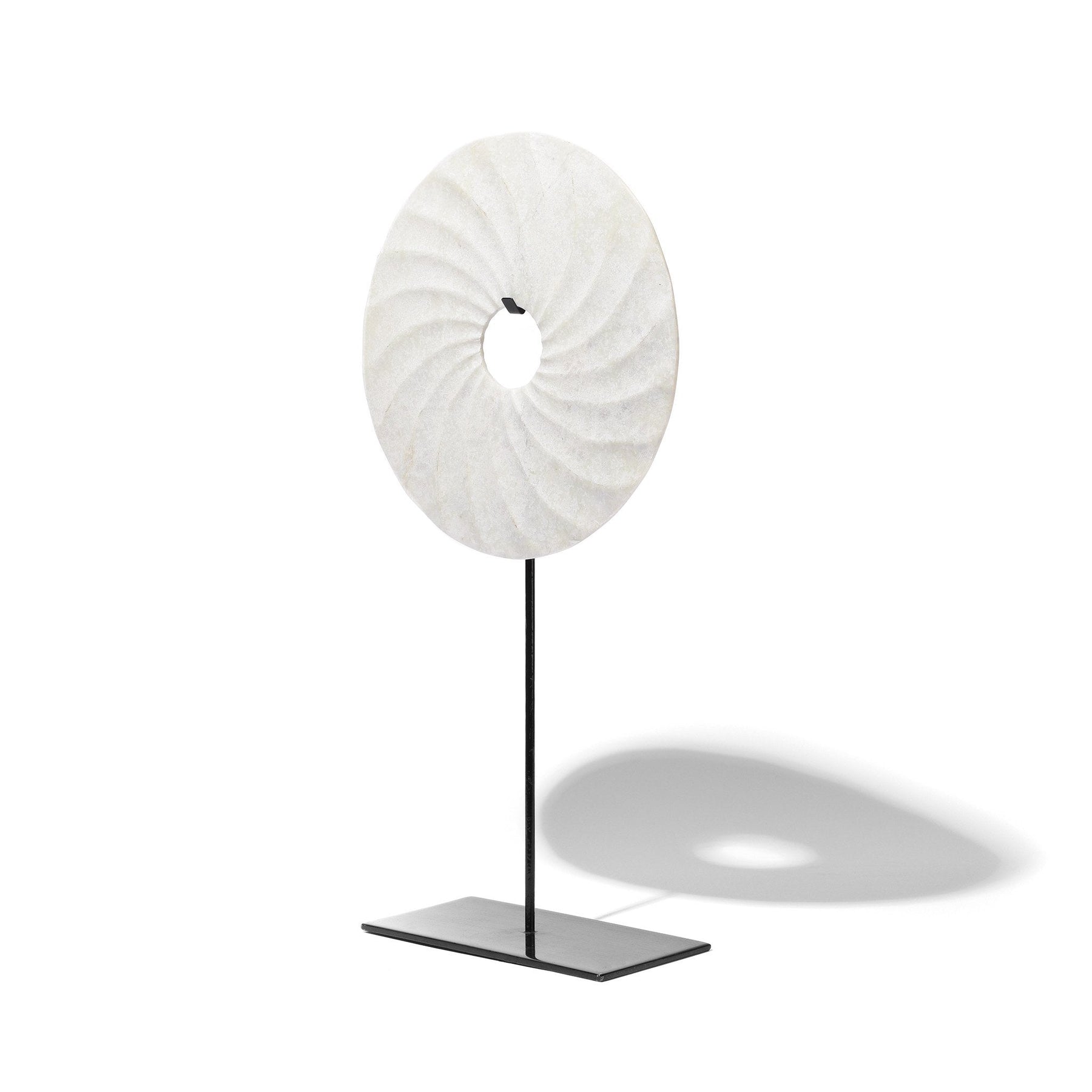 Polished Marble Bi on Iron Stand