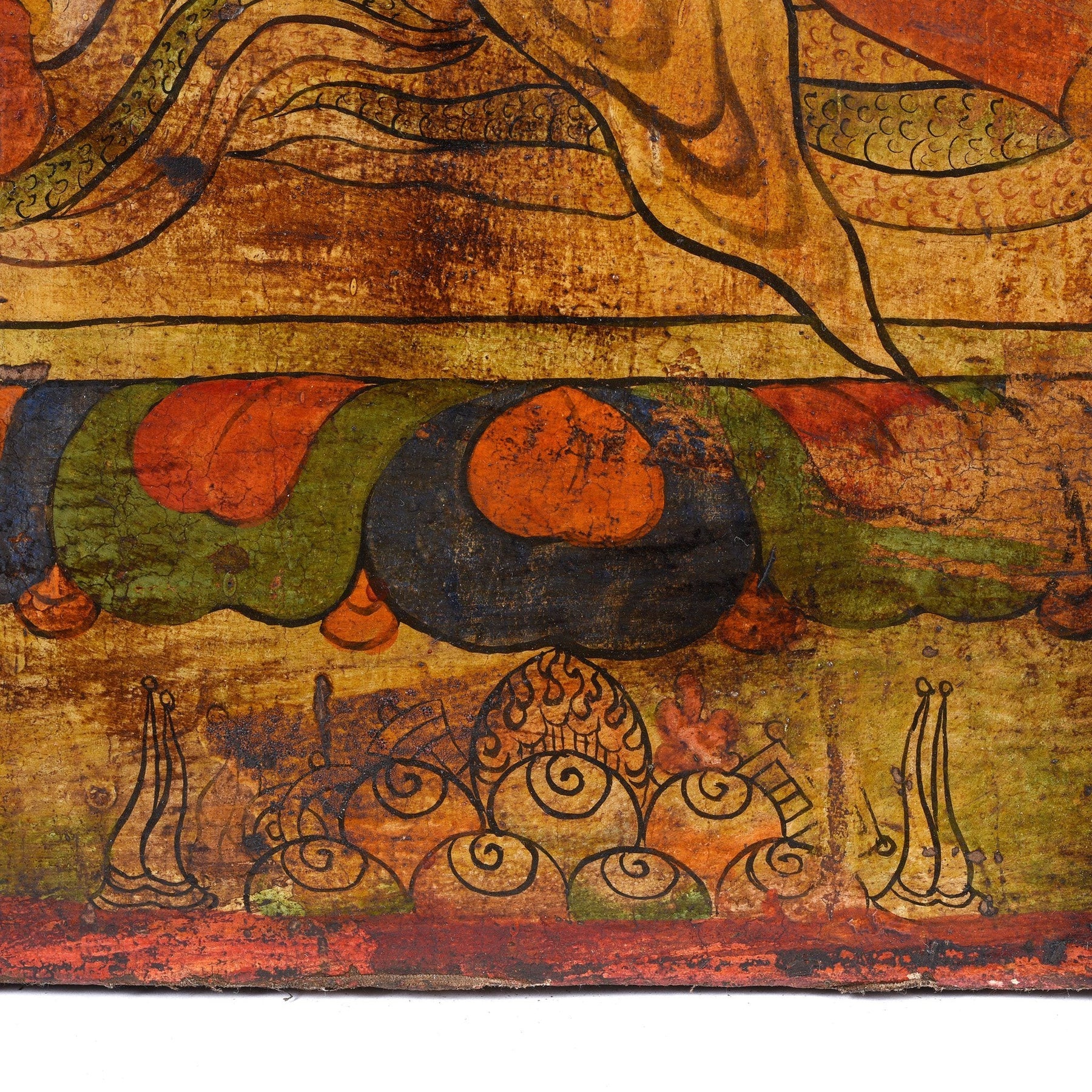 Tibetan Painted Panel of Hayagriva - Ca 50 Years Old
