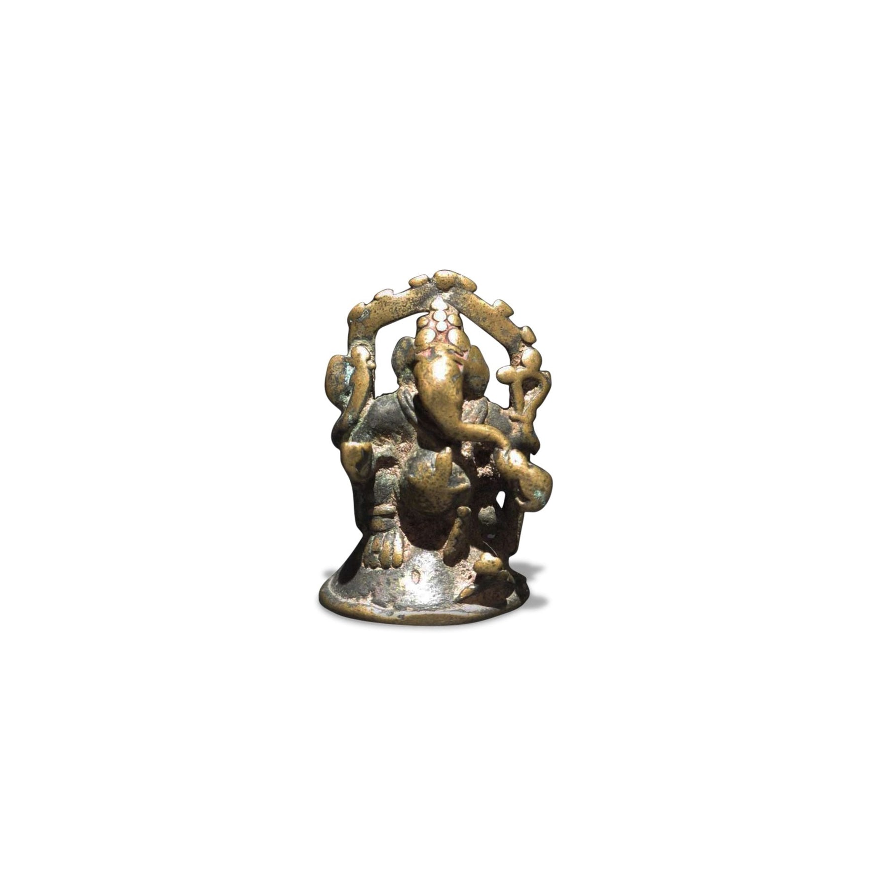 Brass Miniature Votive Statues Of Lord Ganesh - 19th Century