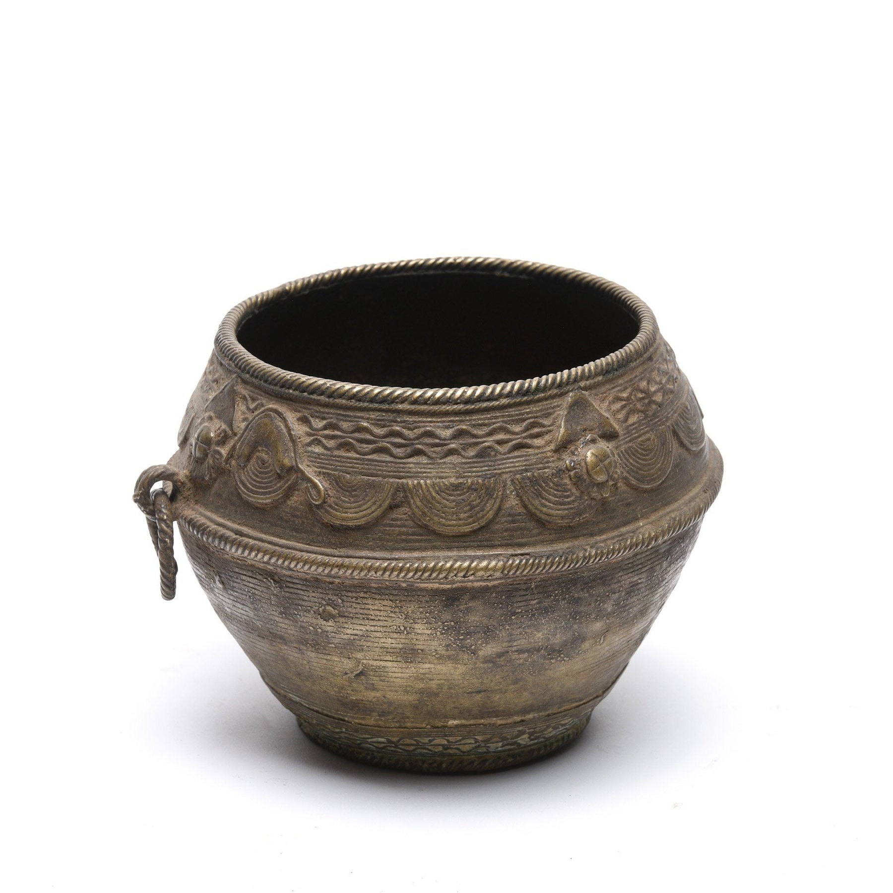 Brass Rice Measure From Orissa - Early 20th Century