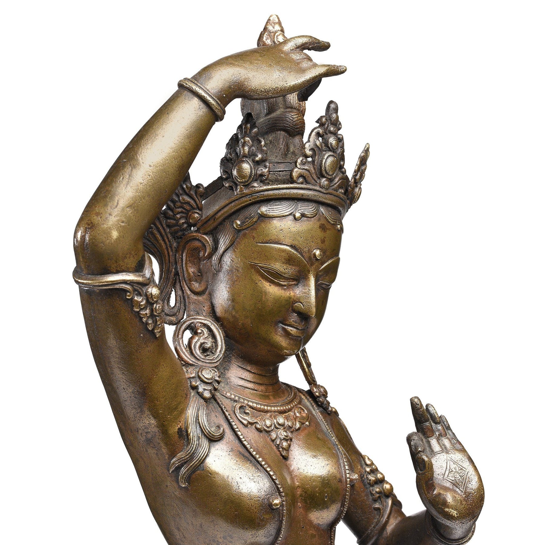 Bronze Statue of Parvati From Nepal - Early 20thC