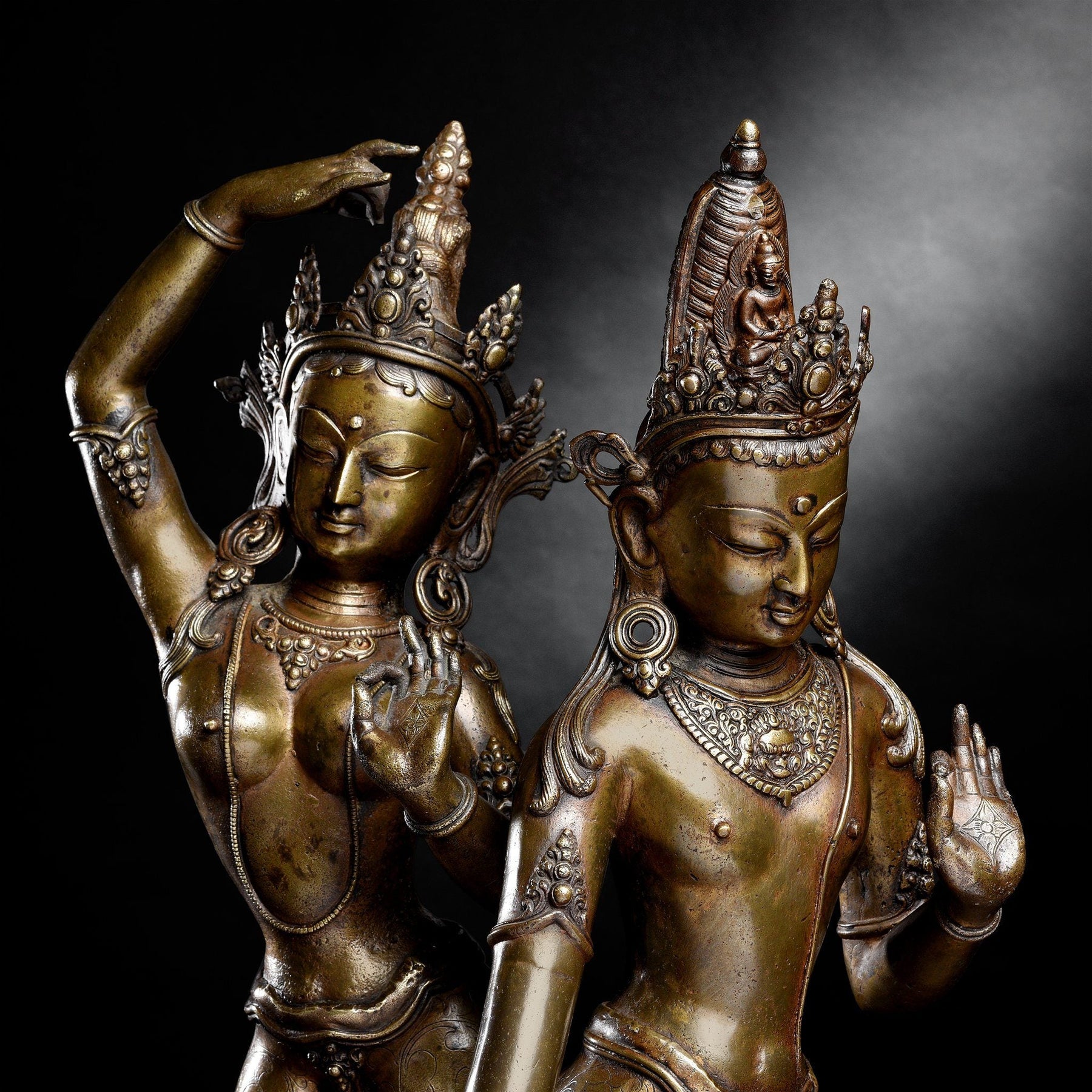 Bronze Statue of Parvati From Nepal - Early 20thC