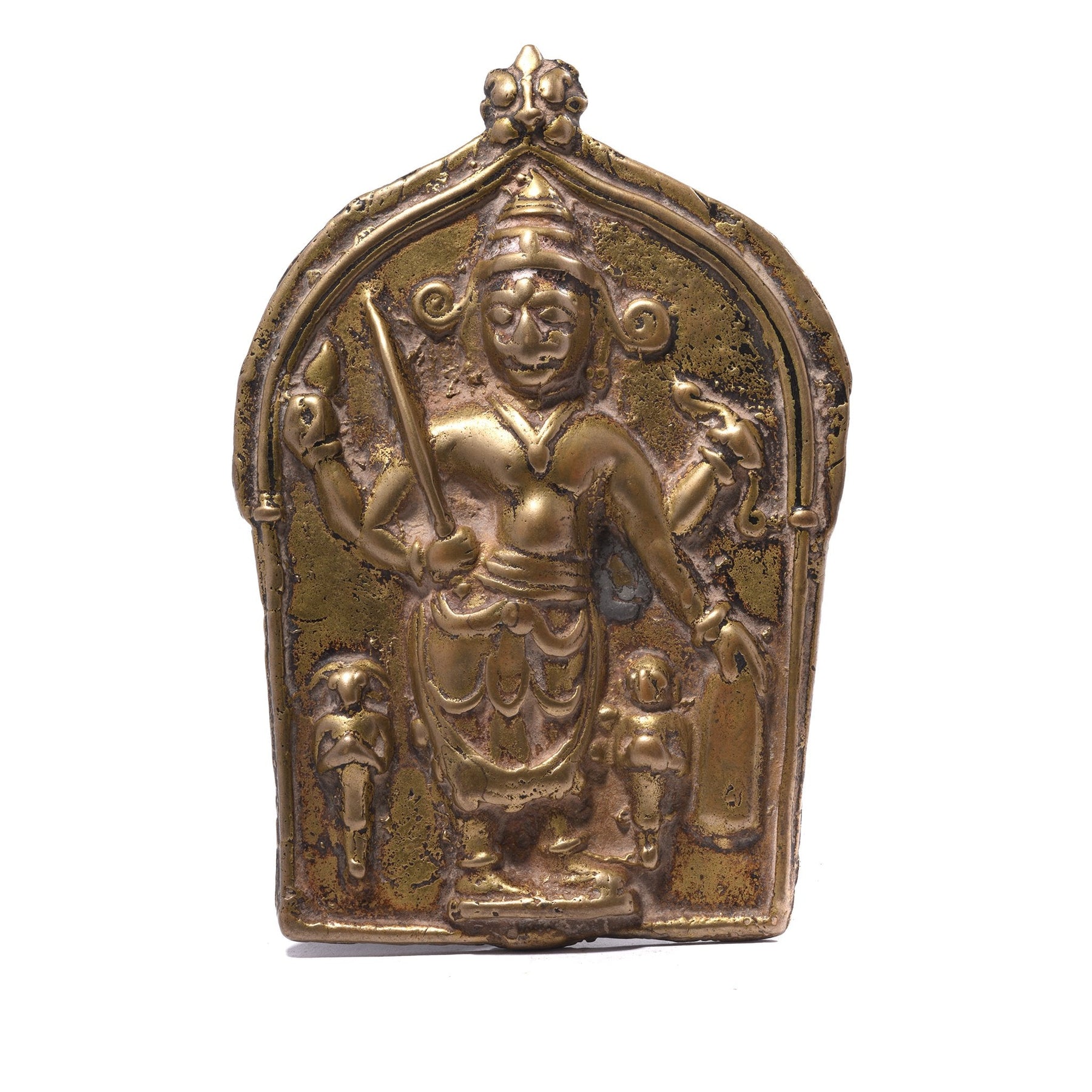 Bronze Votive Panel of Bhairava - Early 19thC