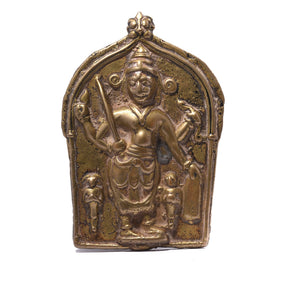 Bronze Votive Panel of Bhairava - Early 19thC