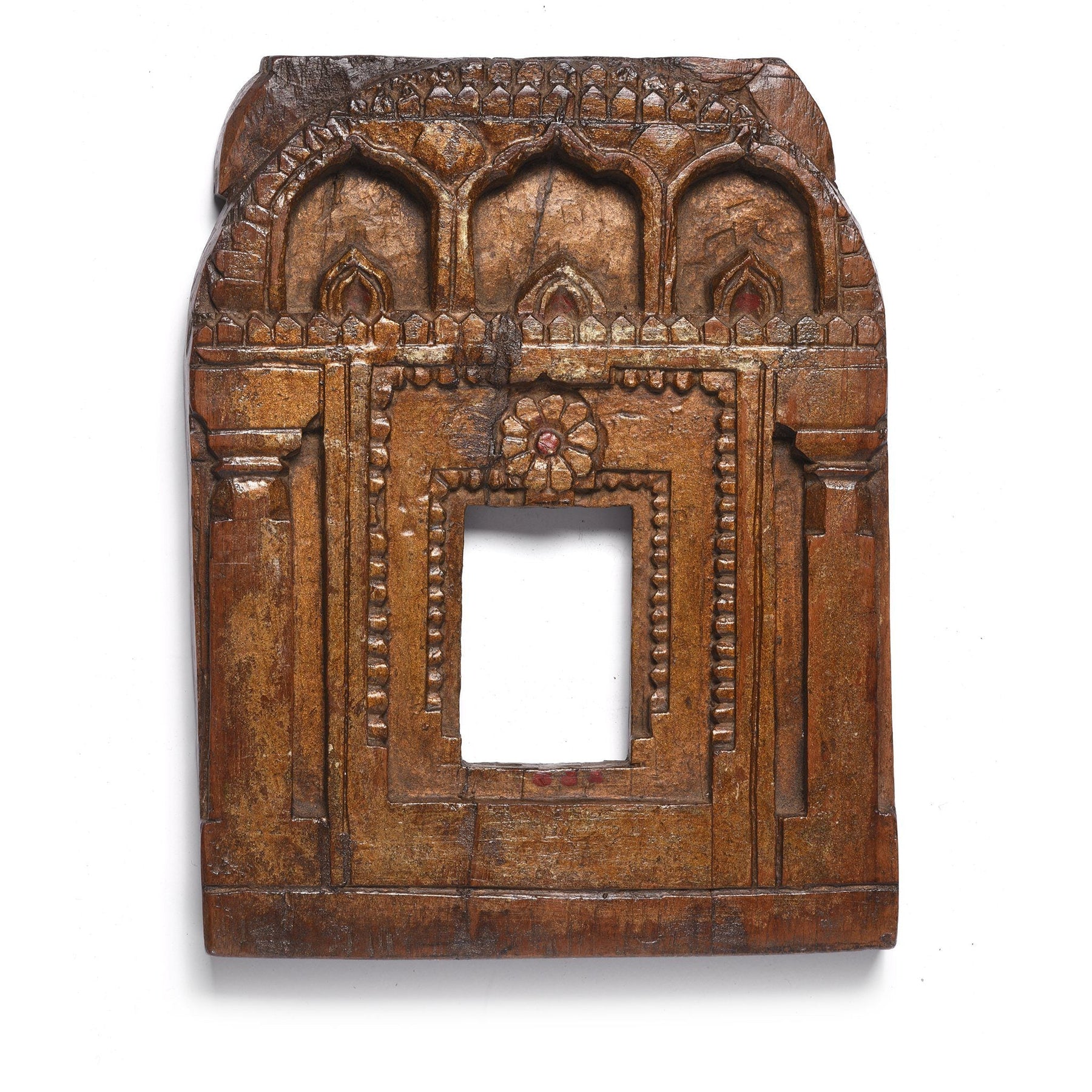 Carved Indian Votive Panel From Andhra Pradesh - Ca 1900