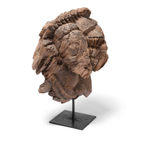 Carved Lion Head from Orissa - 18thC