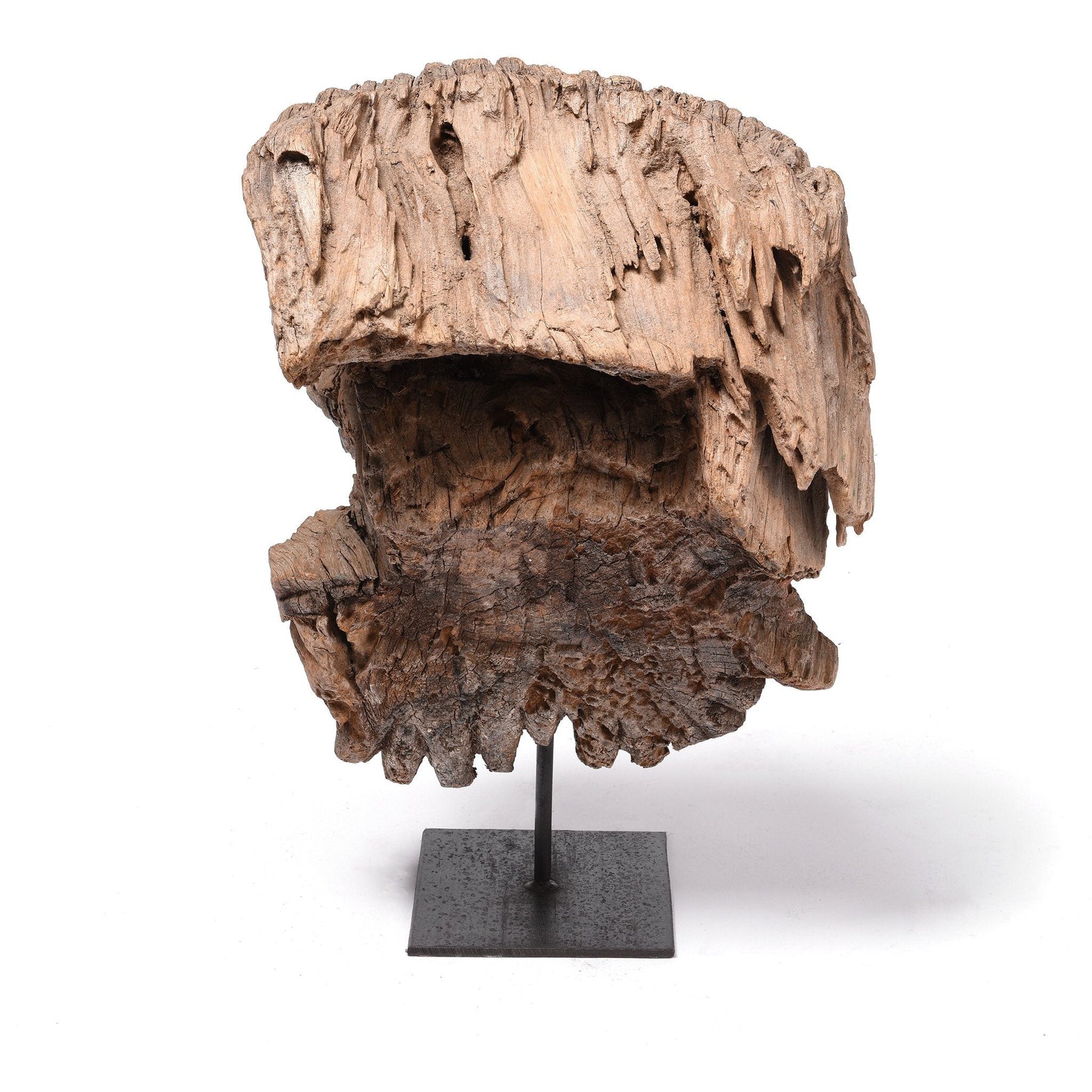 Carved Lion Head from Orissa - 18thC