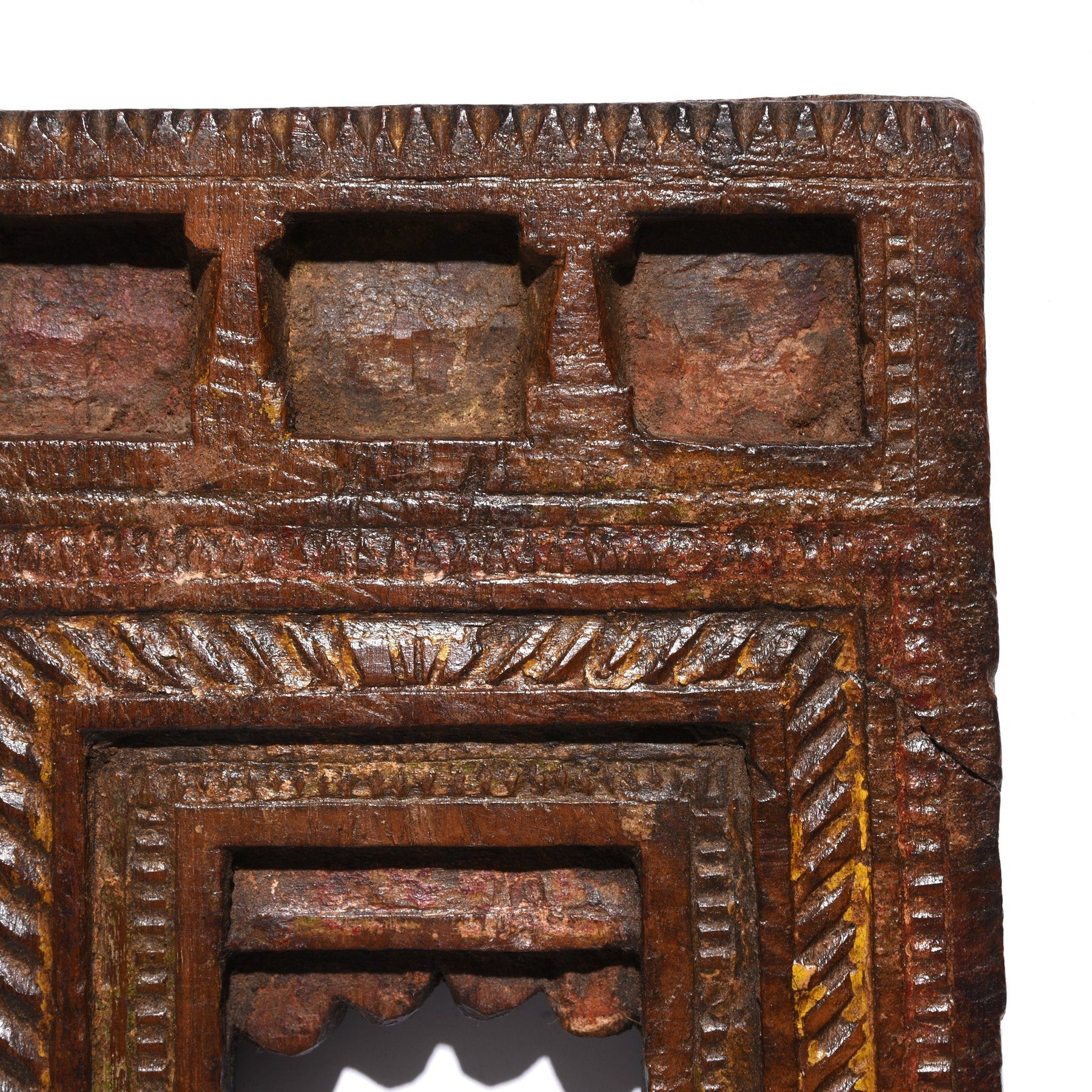 Carved Teak Votive Panel from Andra Pradesh - 19thC