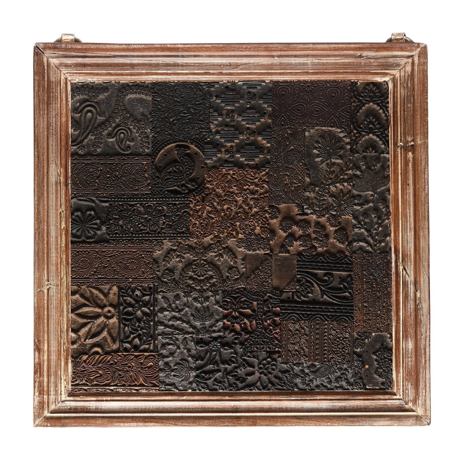 Decorative Wall Panel Made from Old Textile Printing blocks