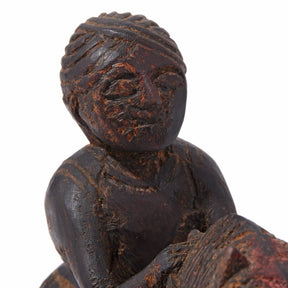 Indian Chip Carved Horseman Figurine From Kutch - 19thC