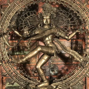 Large Brass Dancing Shiva Nataraj Statue From South India