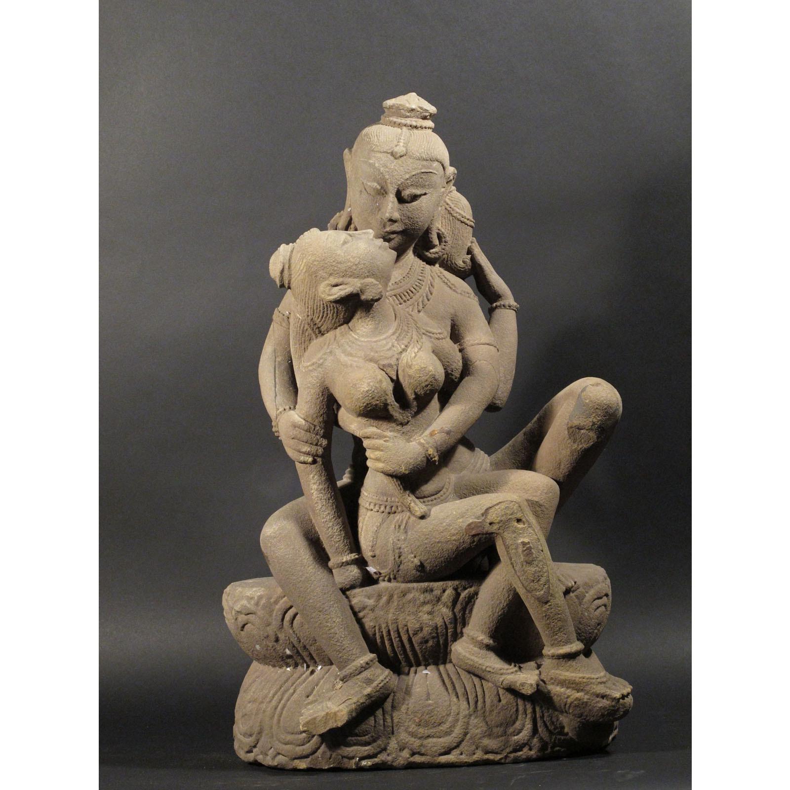 Museum Quality Stone Carving of Shiva & Parvati