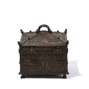 Old Brass Dhokra Money Box From Orissa - Late 19thC