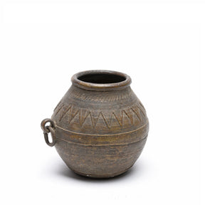 Old Brass Dhokra Rice Measure From Sundergarh, Orissa - Early 20thC