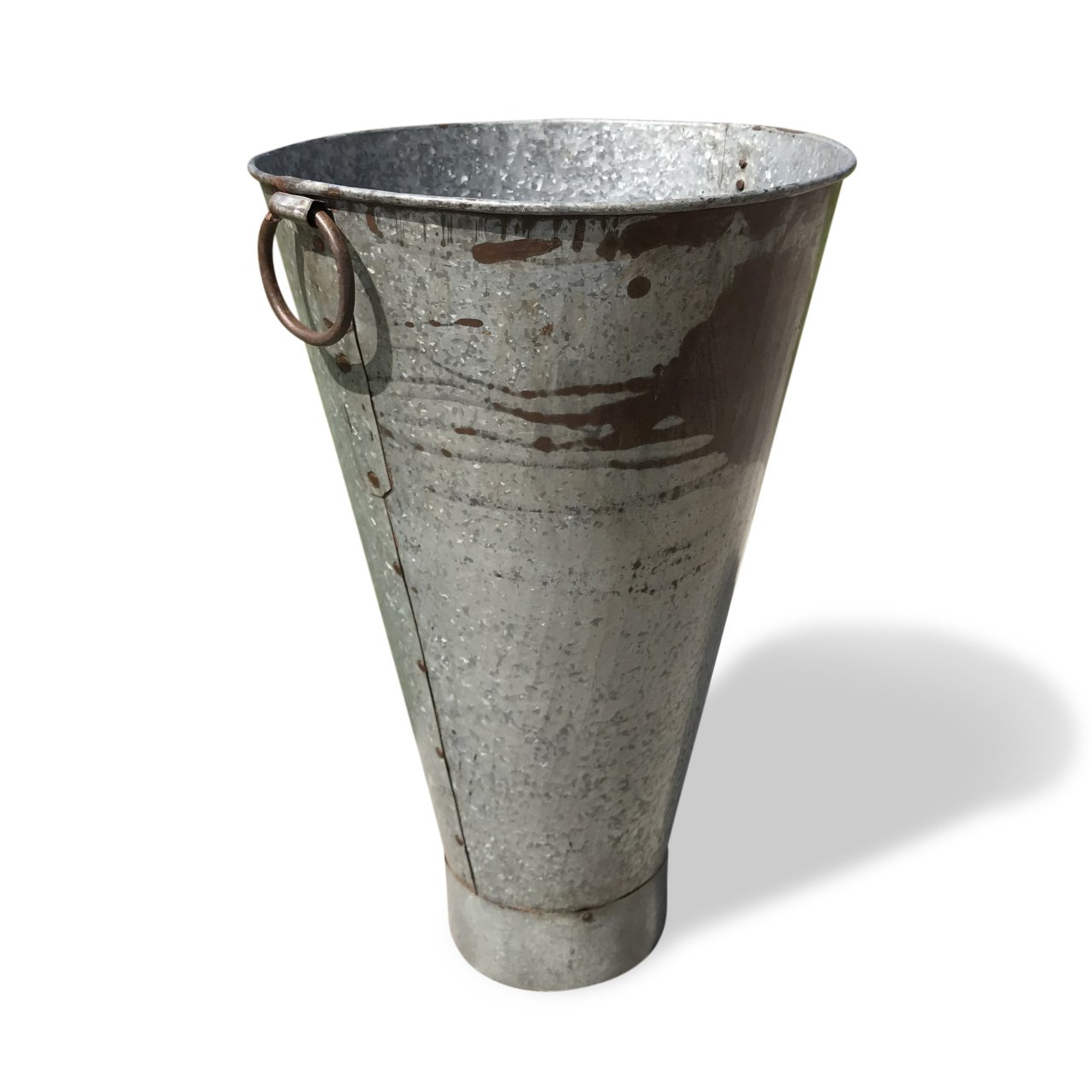 Old Galvanised Iron Tapered Bucket From Rajasthan