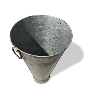 Old Galvanised Iron Tapered Bucket From Rajasthan