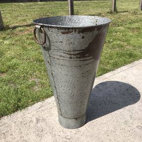 Old Galvanised Iron Tapered Bucket From Rajasthan