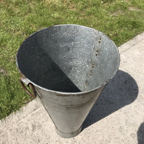 Old Galvanised Iron Tapered Bucket From Rajasthan