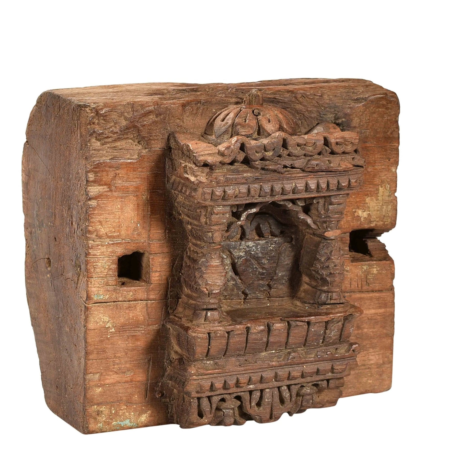 Old Teakwood Votive Panel - 19thC