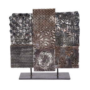 Old Textile Printing Blocks On a Stand - Ca 75 Yrs Old