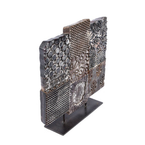 Old Textile Printing Blocks On a Stand - Ca 75 Yrs Old