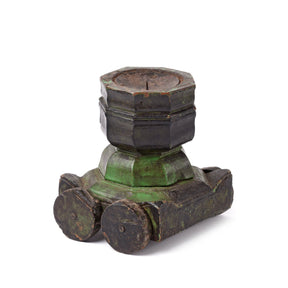 Old Wood Candle Stand From Rajasthan - 19thC