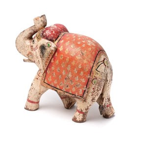 Painted Indian Elephant Figurine From Rajasthan