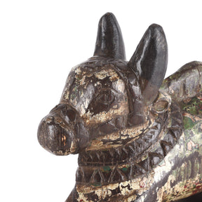 Painted Indian Nandi Bull Figurine From Rajasthan - Ca 1920
