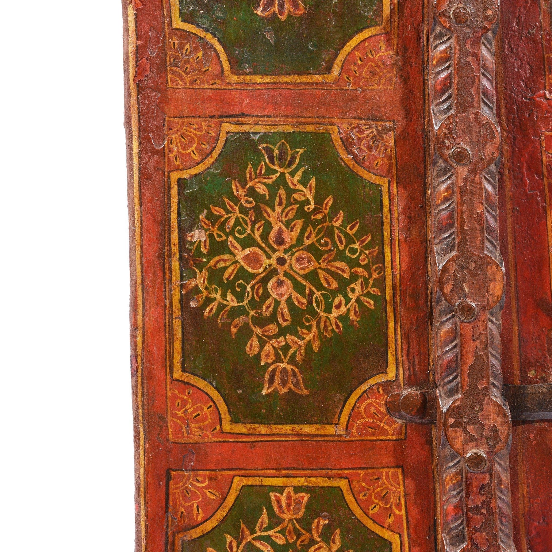 Painted Indian Window From Bikaner - 19thC
