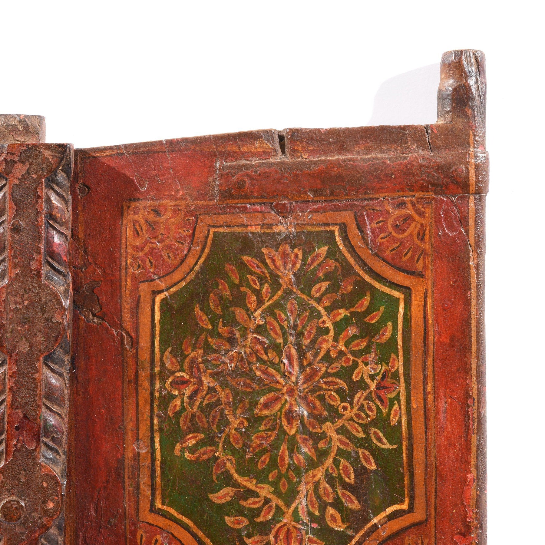 Painted Indian Window From Bikaner - 19thC