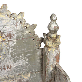 Painted Singhasan From Rajasthan - 19thC