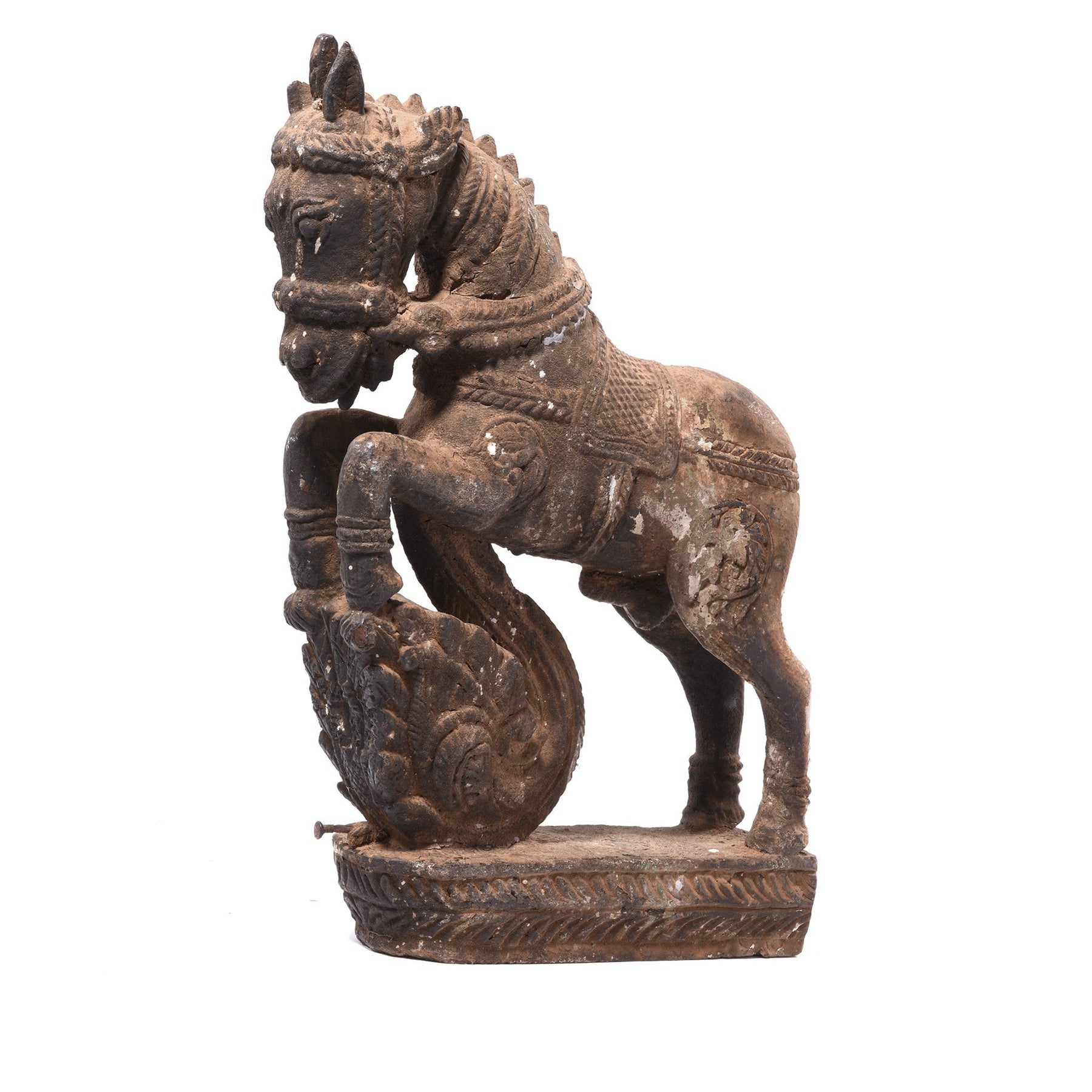 Rosewood Horse Statue - Turban Hanger from Madhya Pradesh - 19thC