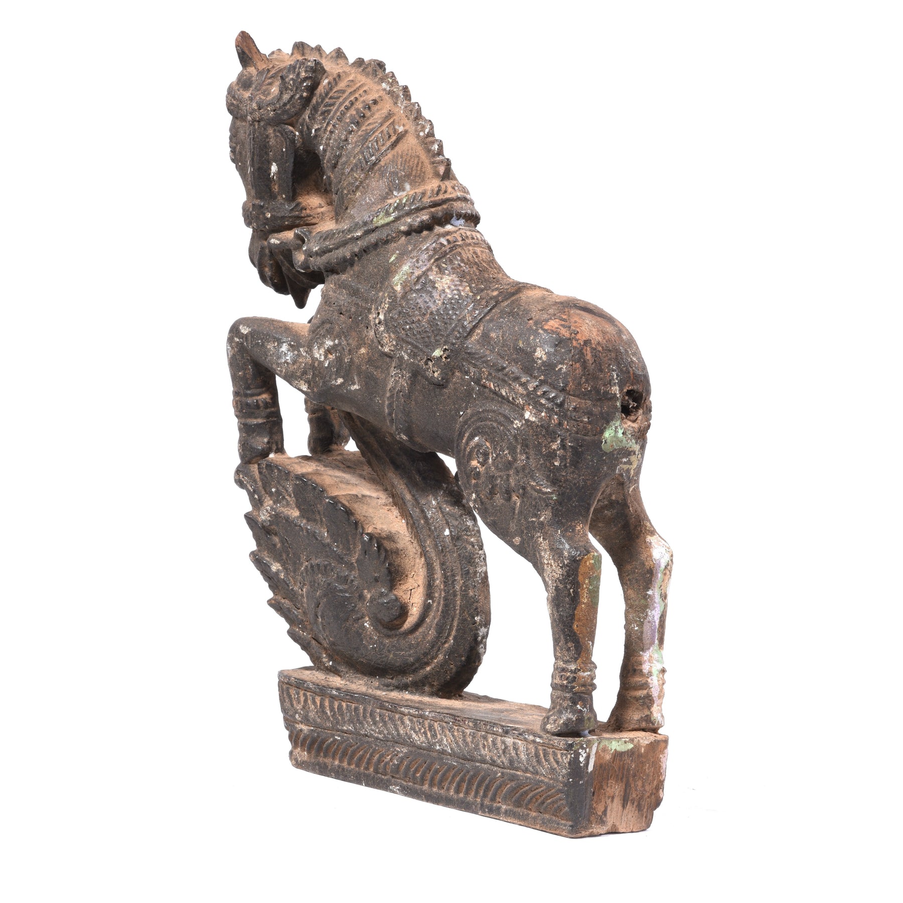 Rosewood Horse Statue - Turban Hanger from Madhya Pradesh - 19thC