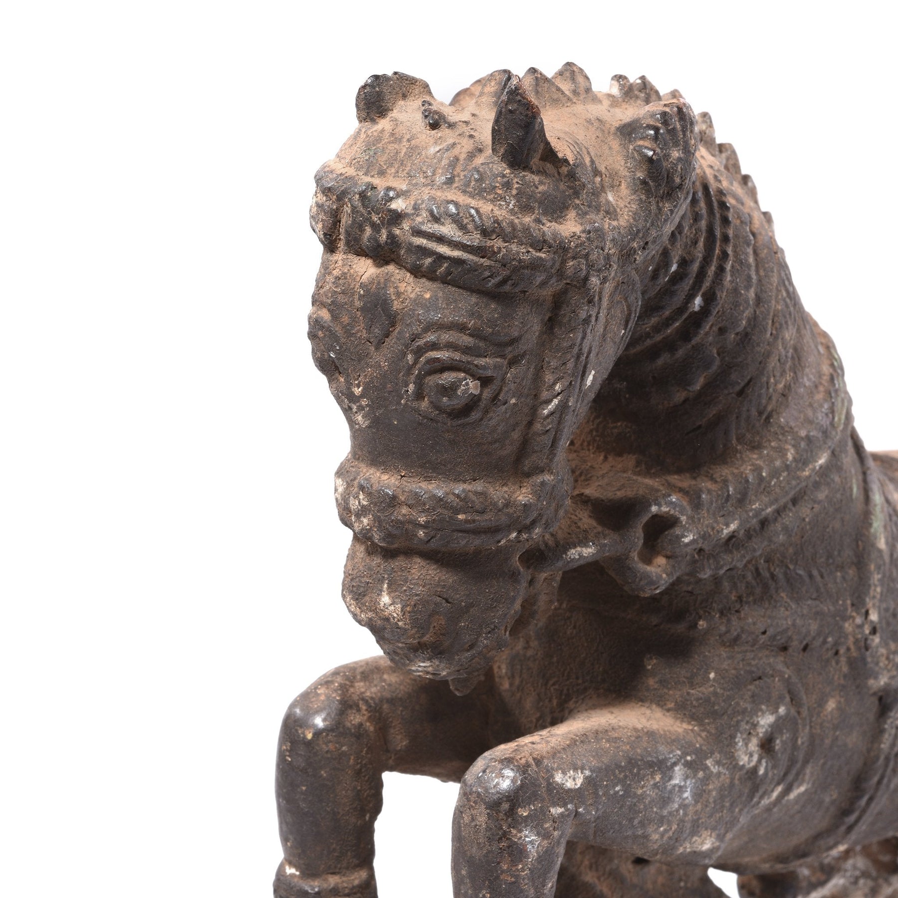 Rosewood Horse Statue - Turban Hanger from Madhya Pradesh - 19thC