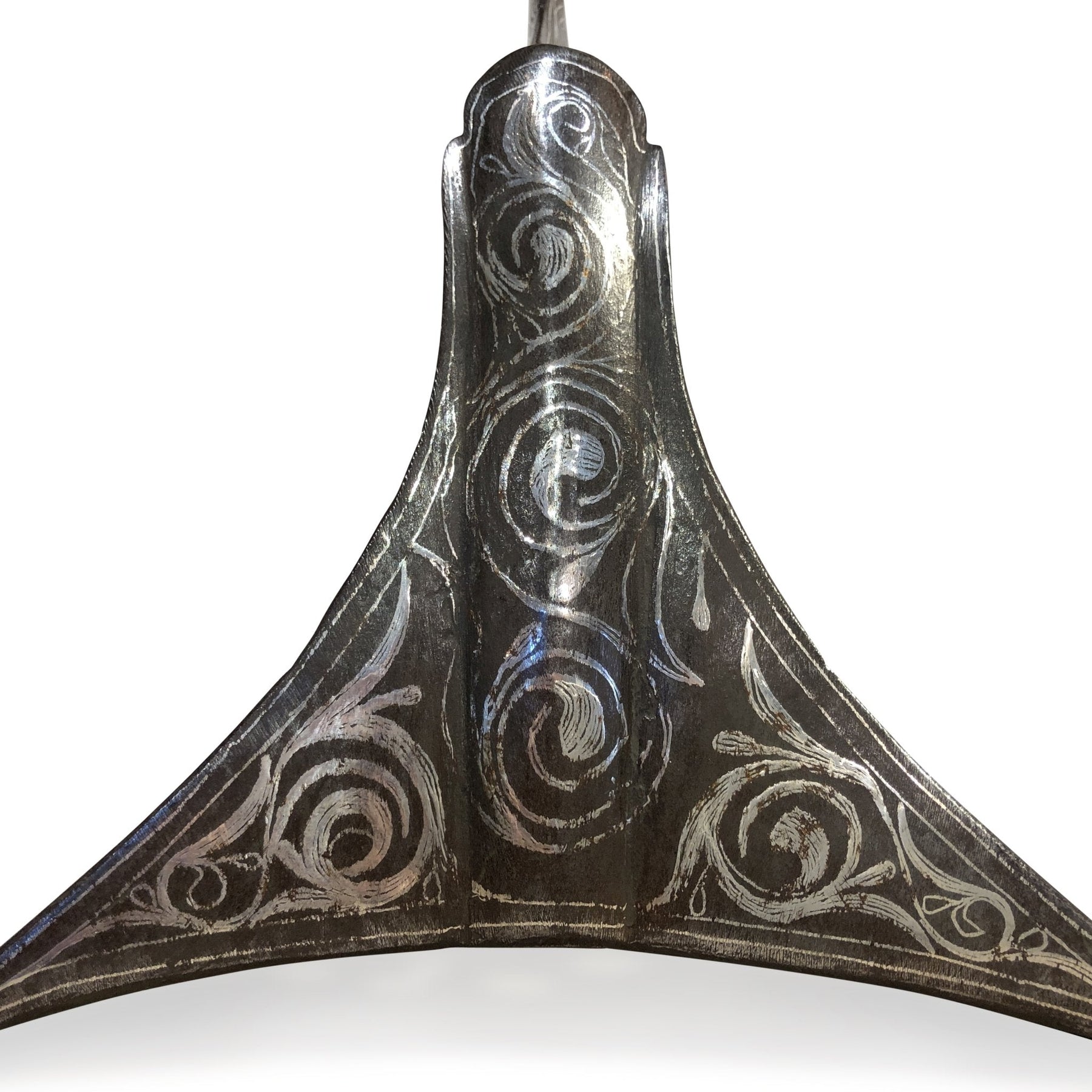 Silver Inlaid Iron Stirrup From Persia- 19thC