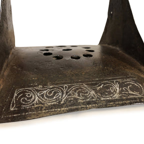 Silver Inlaid Iron Stirrup From Persia- 19thC